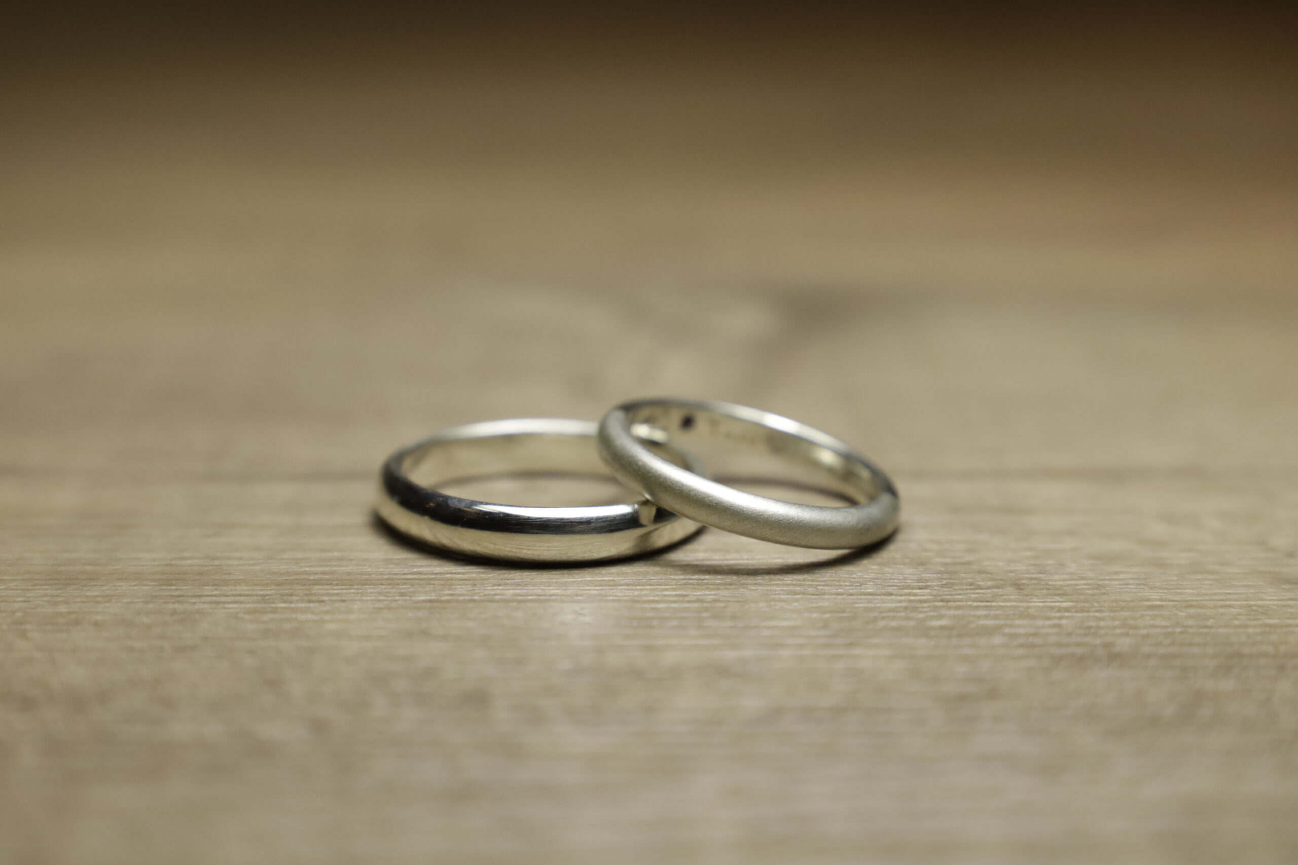 ペアリング（彫金工法）つや消し鏡面